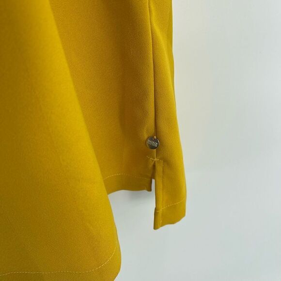 Scotch & Soda mustard gold yellow sheath dress v neck small EUC - Picture 8 of 13